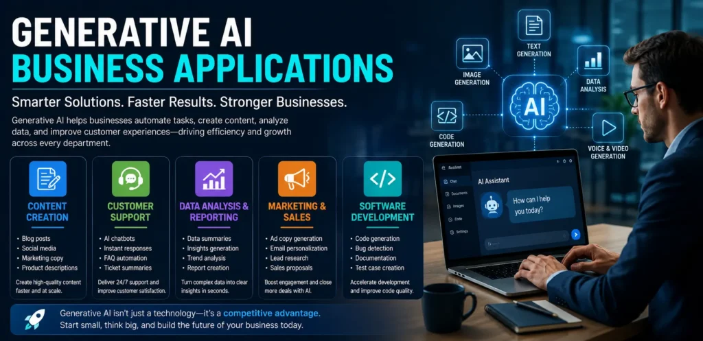 Generative AI Business Applications How Companies Are Using AI to Improve Productivity and Growth