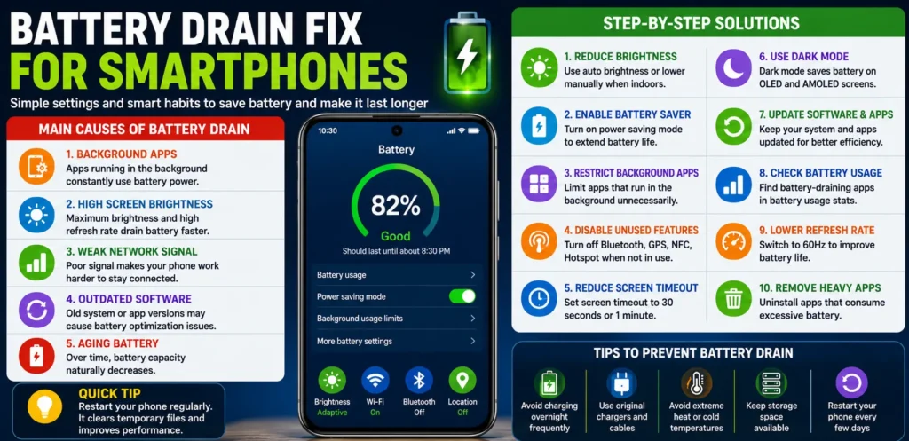 Battery Drain Fix For Smartphones