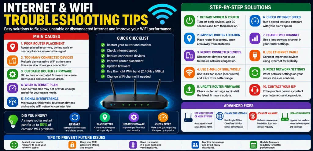 Internet & WiFi Troubleshooting Tips