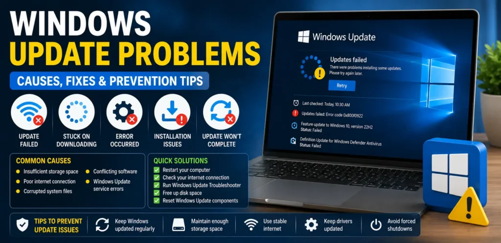 Windows Update Problems Causes Fixes and Prevention Tips