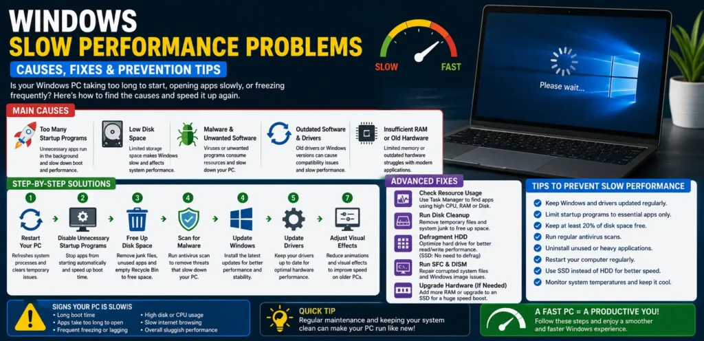 Windows Slow Performance Problems Causes Fixes and Prevention Tips