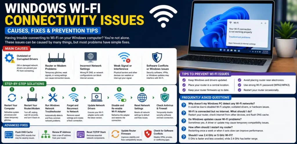 Windows Wi-Fi Connectivity Issues Causes Fixes and Prevention Tips
